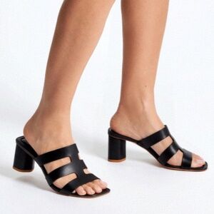 Franco Sarto Flexa Carly Slide Sandal In Black Leather